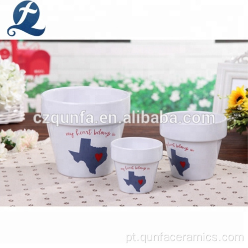 Decoração de fábrica estilo vintage vasos de flores de jardim cerâmica